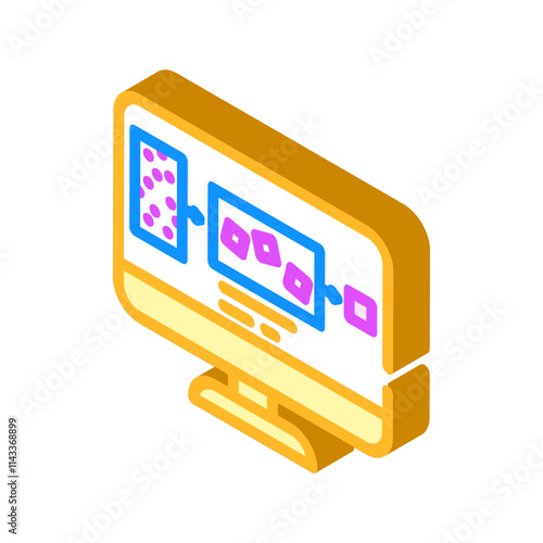 real time stream isometric icon vector. real time stream sign. isolated symbol illustration