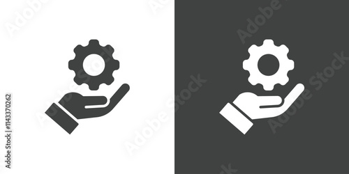 Maintenance repair flat glyph icon. Perfect pixel on white and black background