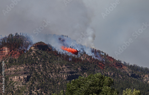 Durango, Colorado United States - Forest fire in the San Juan Mountains of Southern Colorado, Near Durango Colorado. photo