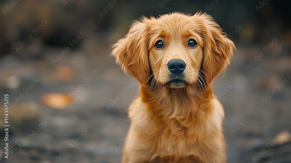 Golden Retriever Puppy, Cute and Adorable. Concept of loyalty, companionship, and pet love. Golden Retriever Puppy, Cute and Adorable. Concept of loyalty, companionship, and pet love.