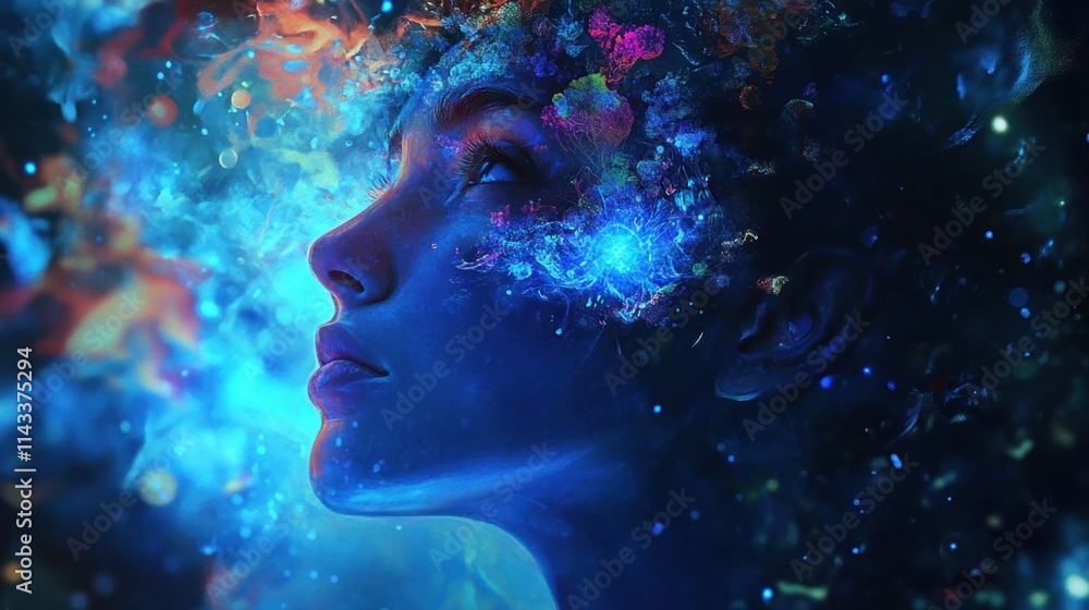 Mystical Portrait with Abstract Elements Mystical Portrait with Abstract Elements