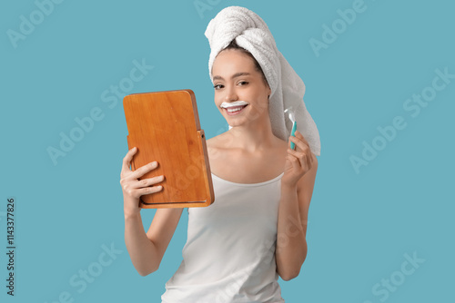 Beautiful young happy woman...
