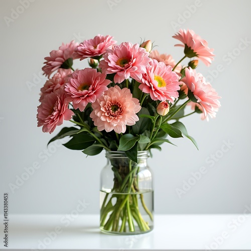 Wallpaper Mural Beautiful flowers vase in white background Torontodigital.ca