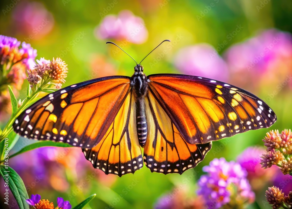 Obraz premium Candid Queen Butterfly Photography: Danaus gilippus in Natural Habitat - High-Resolution Images