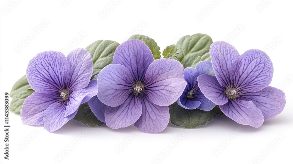 Obraz premium beautiful african violets clipart isolated on white background african violets