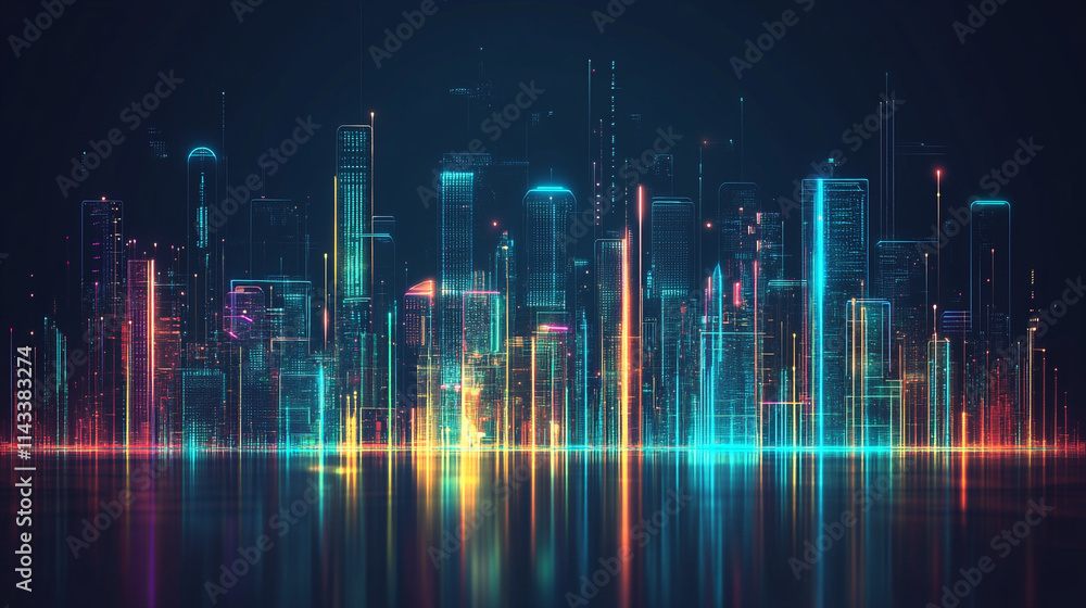 Modern light effect construction building neon city, abstract ultra modern light effect of cityscape featuring sleek modern architecture illuminated by vibrant neon lights. Modern light effect construction building neon city, abstract ultra modern light effect of cityscape featuring sleek modern architecture illuminated by vibrant neon lights.