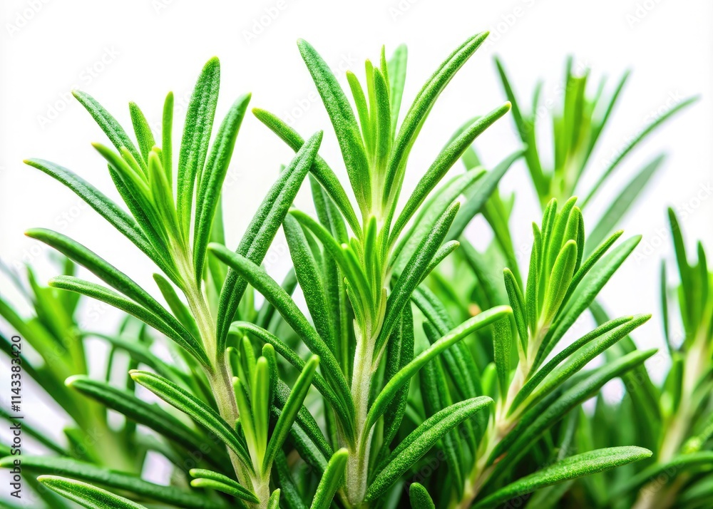 Close-up Rosemary Herb Plant Photography: Vibrant Green Leaves, Isolated Background Close-up Rosemary Herb Plant Photography: Vibrant Green Leaves, Isolated Background
