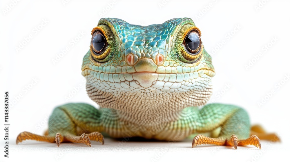 Fototapeta premium beautiful lizard clipart isolated on white background lizard