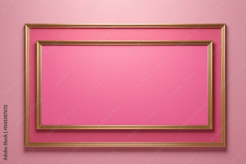 a picture frame with a pink background and a gold border a picture frame with a pink background and a gold border