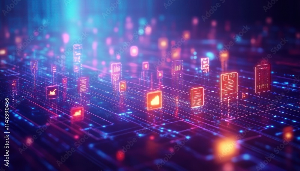Obraz premium Digital Health Ecosystem Connectivity and Interoperability for Enhanced Patient Care and Wellness