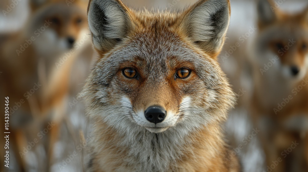 Fototapeta premium close up of jackal photo isolated on white background jackal