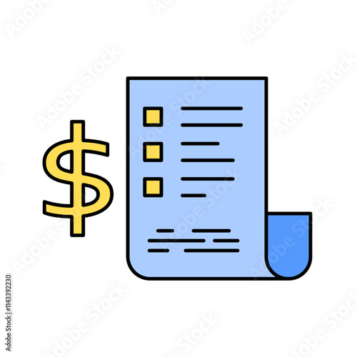 payout list vector icon