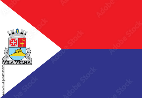 Flag of Vila Velha. vector illustration