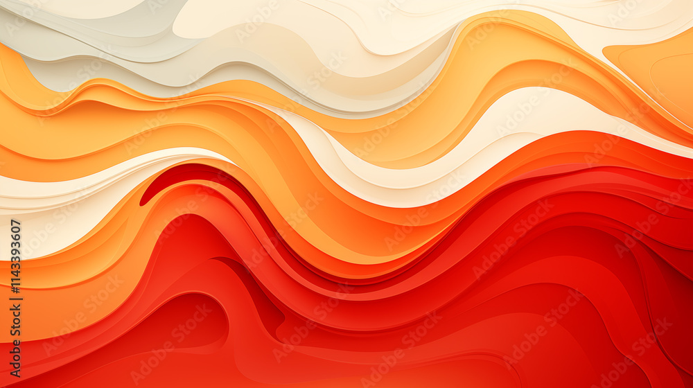 Abstract Red Wavy Layers Abstract Red Wavy Layers