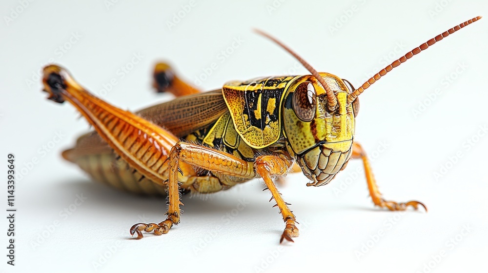 grasshopper close up stock image isolated on white background grasshopper