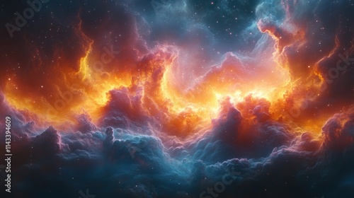 Wallpaper Mural Vibrant Nebula Swirling Colors Cosmic Starlight Background Wallpaper Space Astronomy Concept Torontodigital.ca