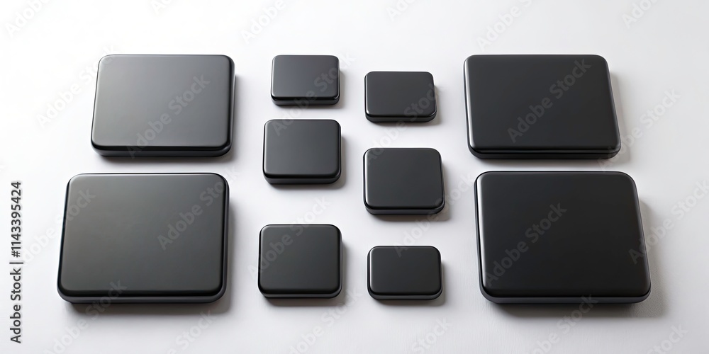 Minimalist Black Square Shapes: Abstract Geometric Design Elements Minimalist Black Square Shapes: Abstract Geometric Design Elements