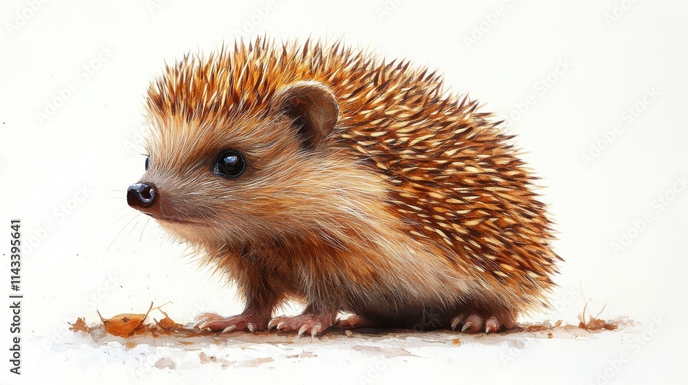 Naklejka premium illustration of hedgehog isolated on white background hedgehog