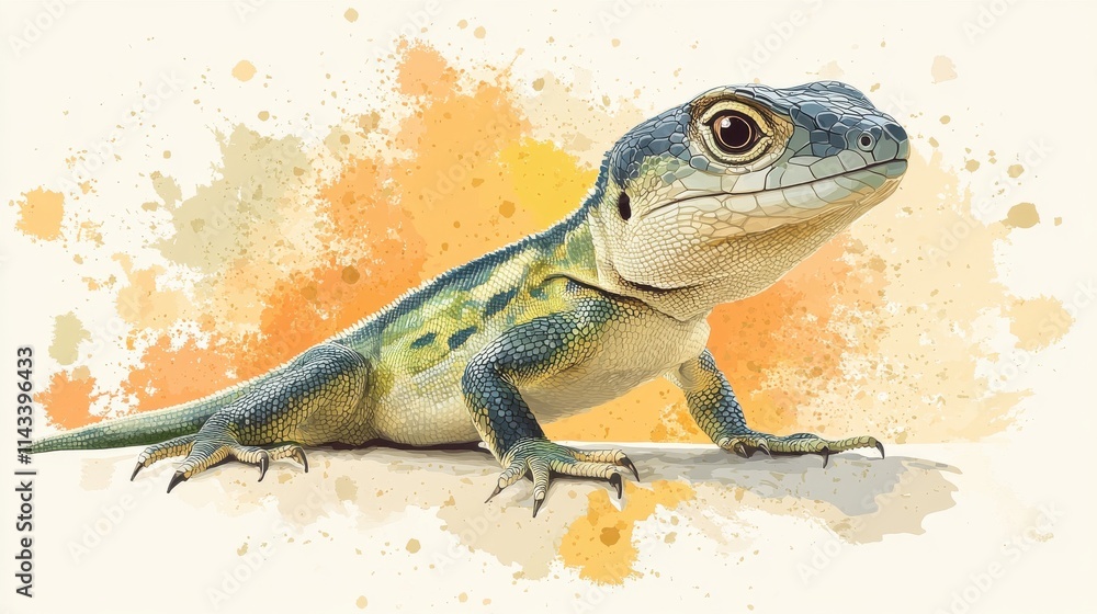 illustration of lizard isolated on white background lizard illustration of lizard isolated on white background lizard