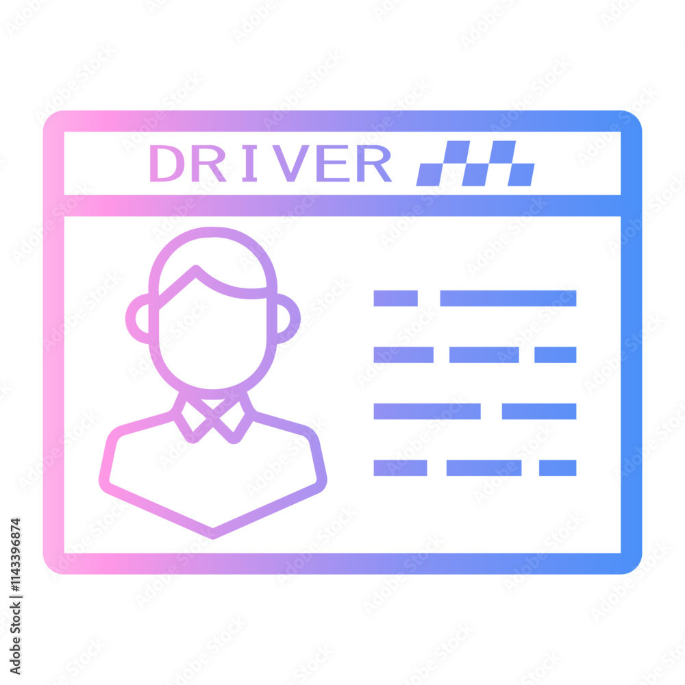 driver Line Gradient Icon driver Line Gradient Icon