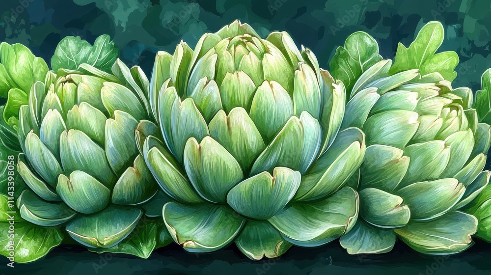 illustration of an artichoke isolated on white background illustration of an artichoke isolated on white background