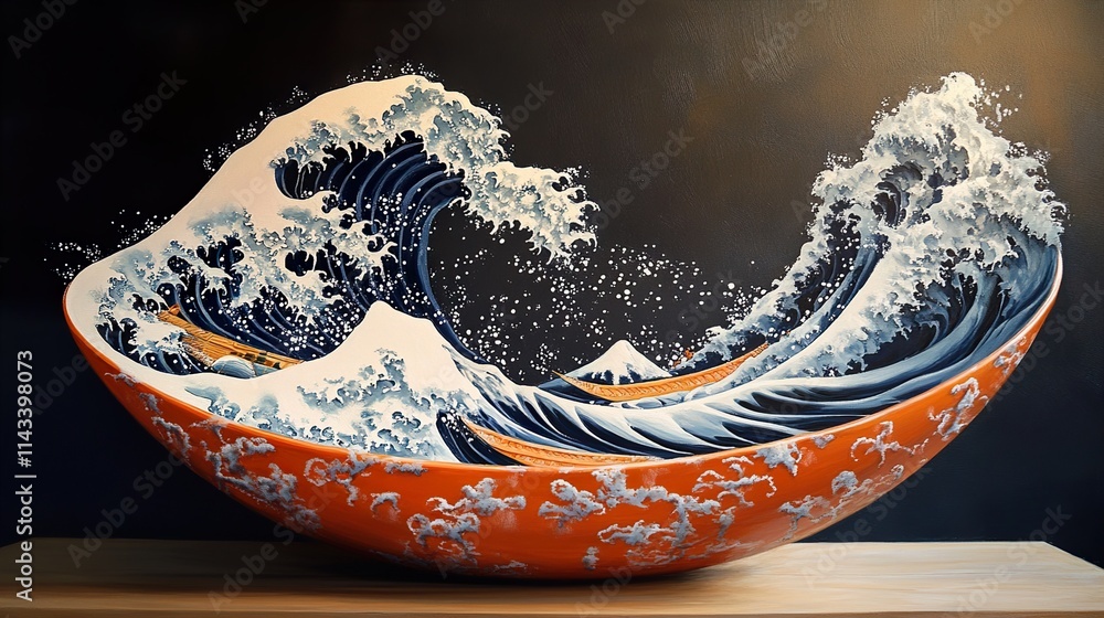 Fototapeta premium The Great Wave: A Modern Interpretation