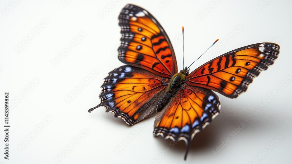Fototapeta premium photo of butterfly isolated on white background butterfly