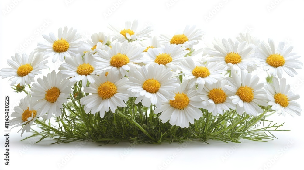Obraz premium photo of chamomile isolated on white background chamomile
