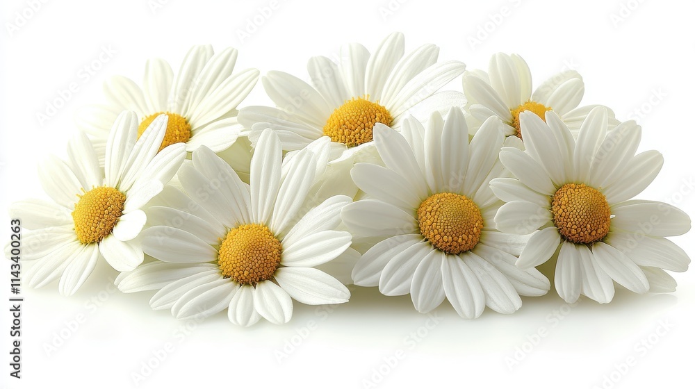Obraz premium photo of chamomile isolated on white background chamomile