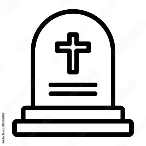 tomb Line Icon