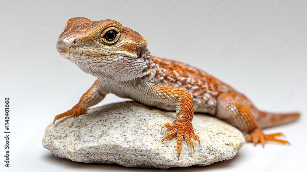 Naklejka premium photo of lizard isolated on white background lizard