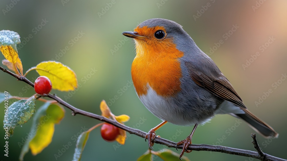 Fototapeta premium photo of robin isolated on white background robin