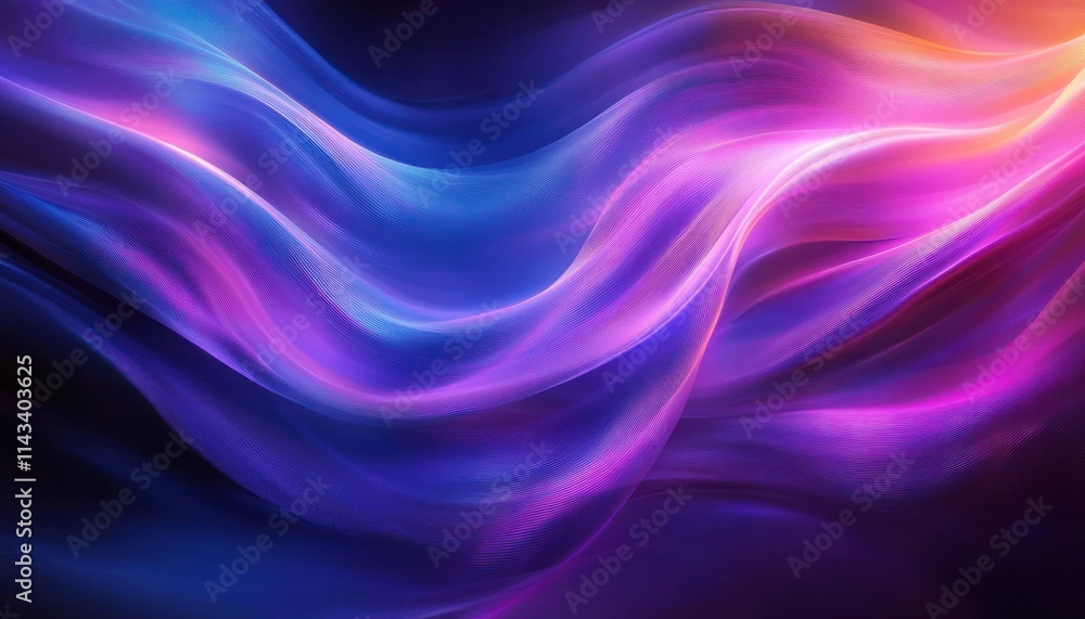 Abstract Neon Waves Fluid Background with Blue and Purple Light Abstract Neon Waves Fluid Background with Blue and Purple Light