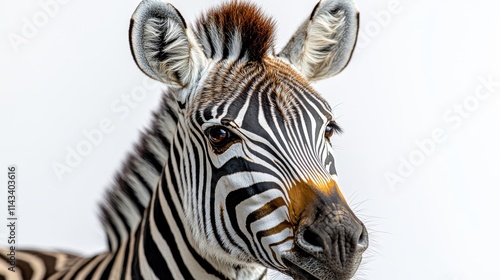 photo of zebr isolated on white background zebra photo