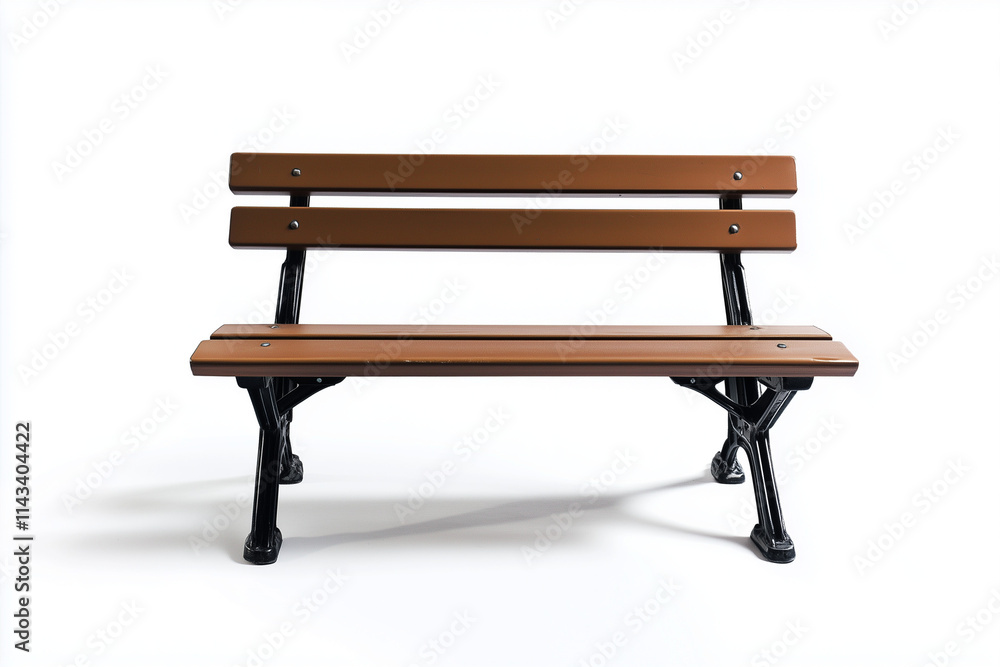 Selective focus park wooden bench isolated on white background, Public wooden bench in garden park on white, Wooden chair for picnic and outdoor activity. Selective focus park wooden bench isolated on white background, Public wooden bench in garden park on white, Wooden chair for picnic and outdoor activity.