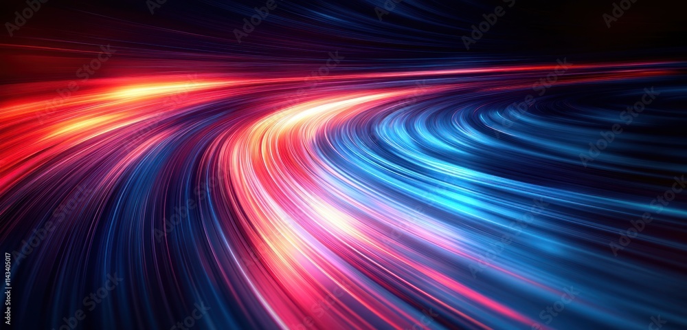 Abstract Dynamic Light Trails in Blue and Red Abstract Dynamic Light Trails in Blue and Red