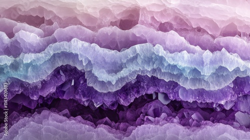 Wallpaper Mural A stunning close-up of layered crystal formations in shades of purple and blue, showcasing intricate textures and natural beauty. Torontodigital.ca