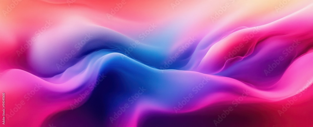 Fototapeta premium Vibrant Abstract Color Flow Background Waves of Pink Purple Blue Liquid Texture Summer Design