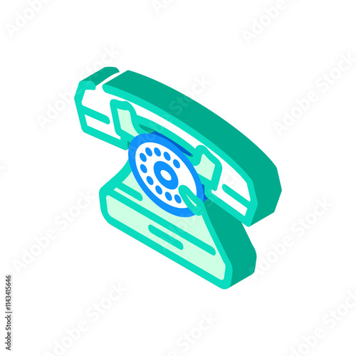 telephone industry isometric icon vector. telephone industry sign. isolated symbol illustration