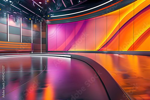 Dynamic Broadcast Graphic: Vibrant and Modern Design Elements for Engaging Visual Content photo