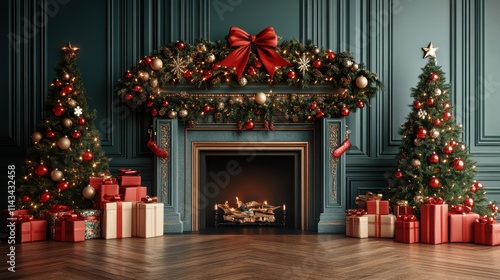 3d  image of empty decoration chrismas