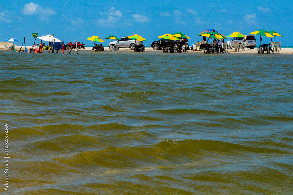 Obraz premium beach with umbrellas