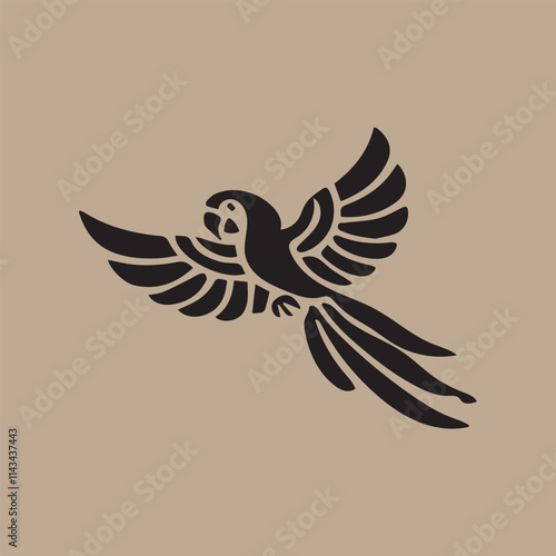 Parrot silhouette vector art illustration High-quality Parrot silhouette vector illustrations. photo