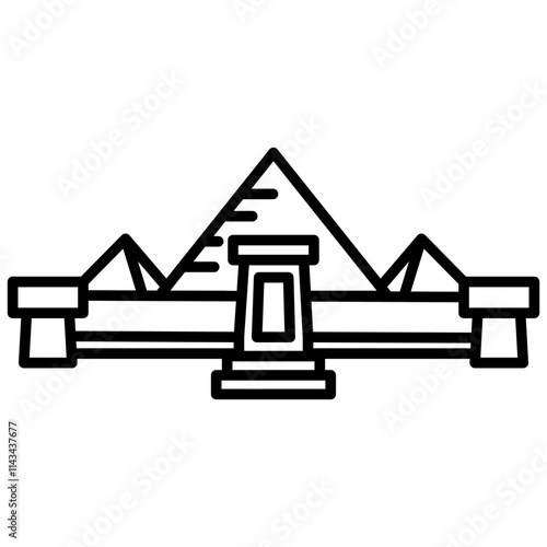 Pyramid icon element for design