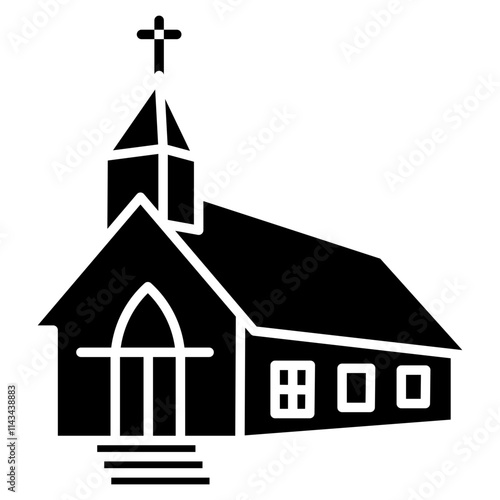 Church icon element for design