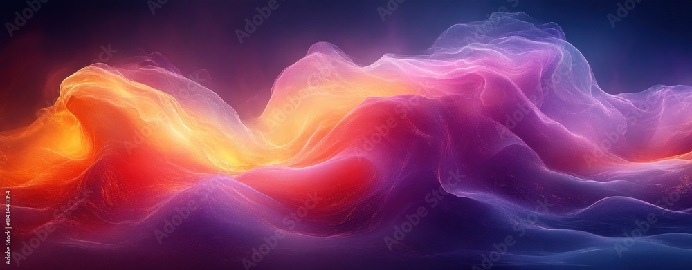 Abstract Gradient Background with Flowing Lines and Glowing Effect Abstract Gradient Background with Flowing Lines and Glowing Effect