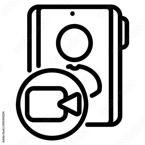 Male videocall icon
