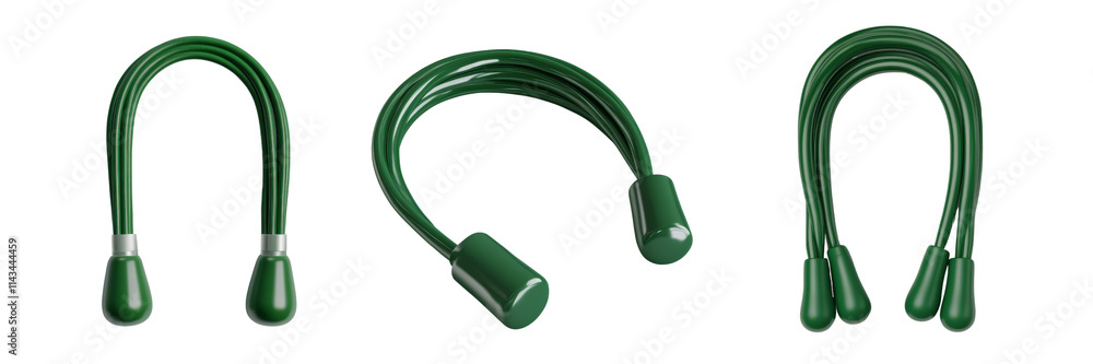 Green wires with rounded ends, showcasing flexibility and unique design. Green wires with rounded ends, showcasing flexibility and unique design.