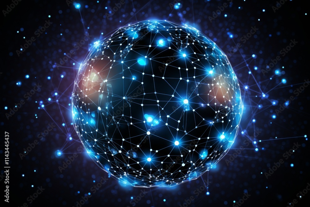Global Network, Data Flow Abstract Globe with Luminous Lines, Connectivity, Technology Concept. Global Network, Data Flow Abstract Globe with Luminous Lines, Connectivity, Technology Concept.