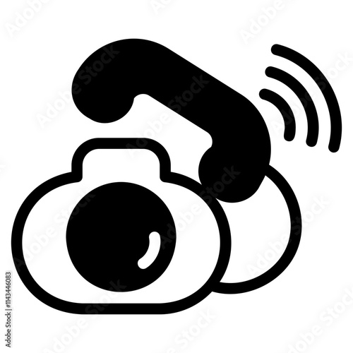 Telephone glyph icon